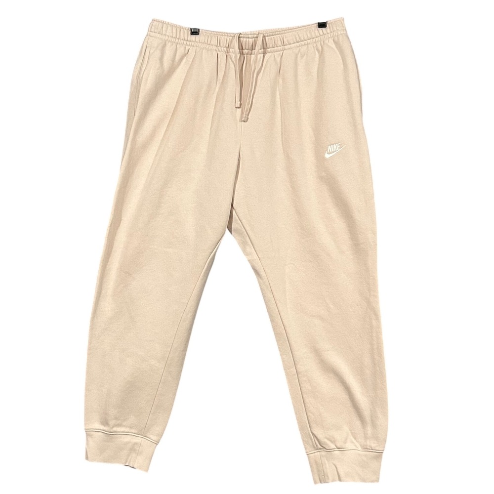 Nike Sportswear Club Fleece Joggers Mens XXL Tan Beige Sweatpants BV2671-208